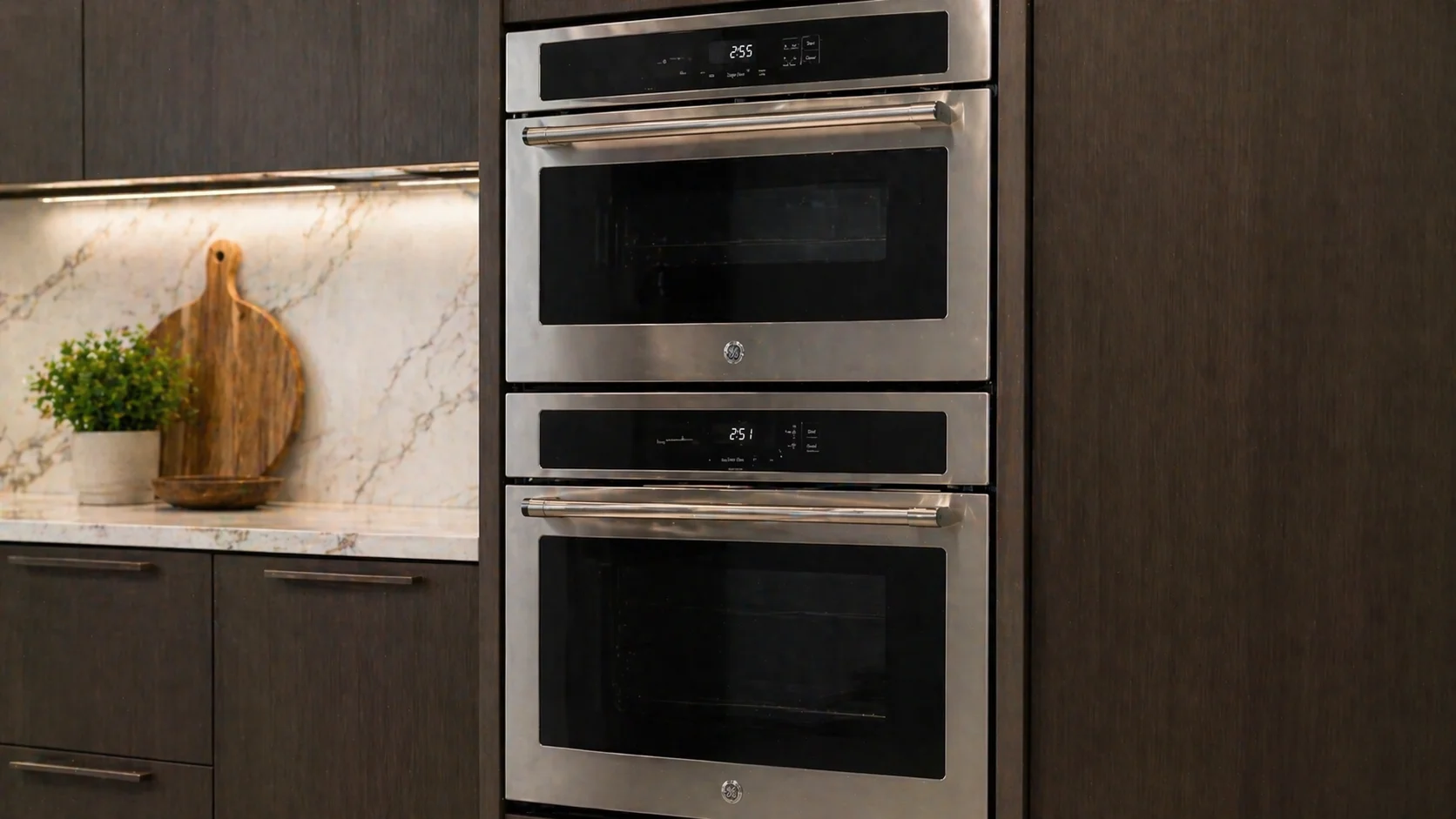 Wall oven repair service in modern Sherwood Park kitchen