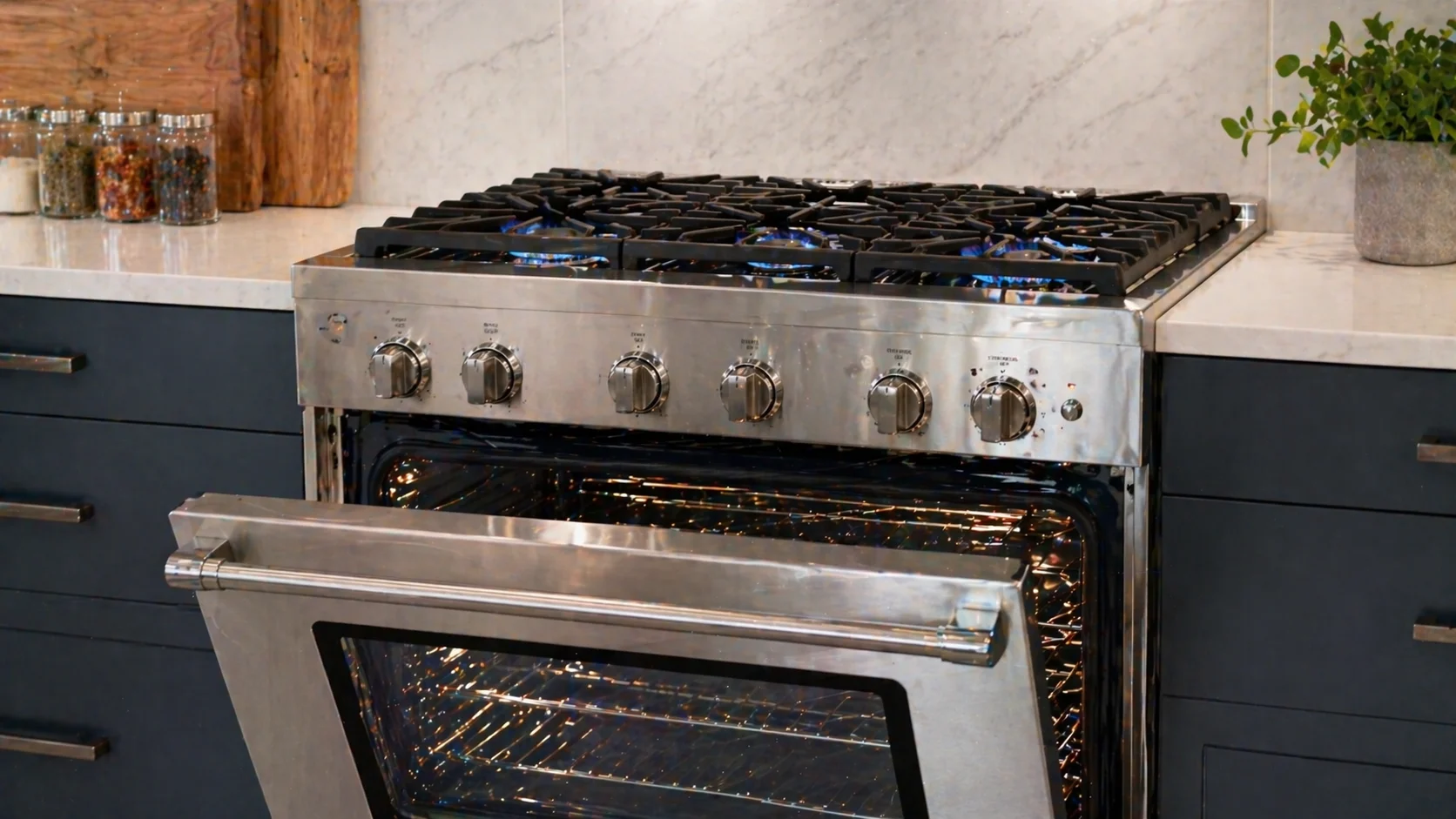 Gas oven being repaired in a Sherwood Park home
