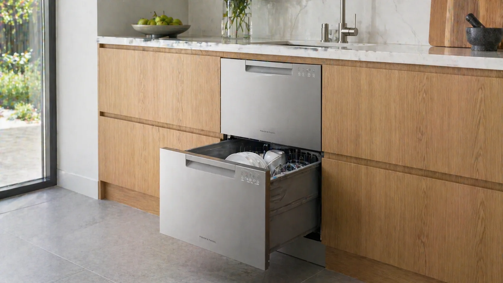 Drawer dishwasher repair in Sherwood Park kitchen